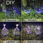 Solar Fireworks Lamp Outdoor Grass Globe Dandelion Flash String Fairy-TI00805-Veeddydropshipping